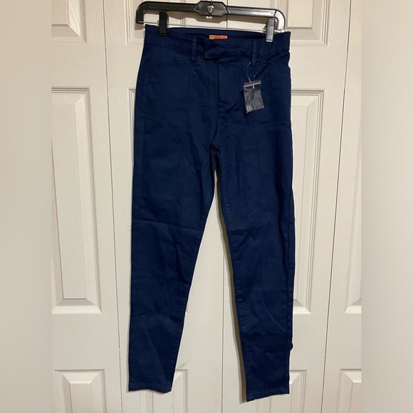 NWT‎ MODCLOTH Pants Women’s Sz 4 Navy Blue Skinny Leg Mid Rise Office Casual - Picture 1 of 7